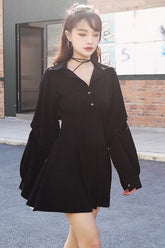 Sexy langärmliges, schmales Gothic-Kleid